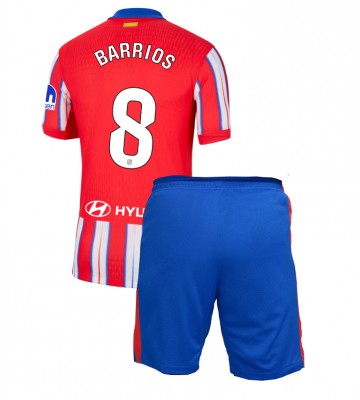 Atletico Madrid Pablo Barrios #8 Hemmakläder Barn 2024-25 Kortärmad (+ Korta byxor)